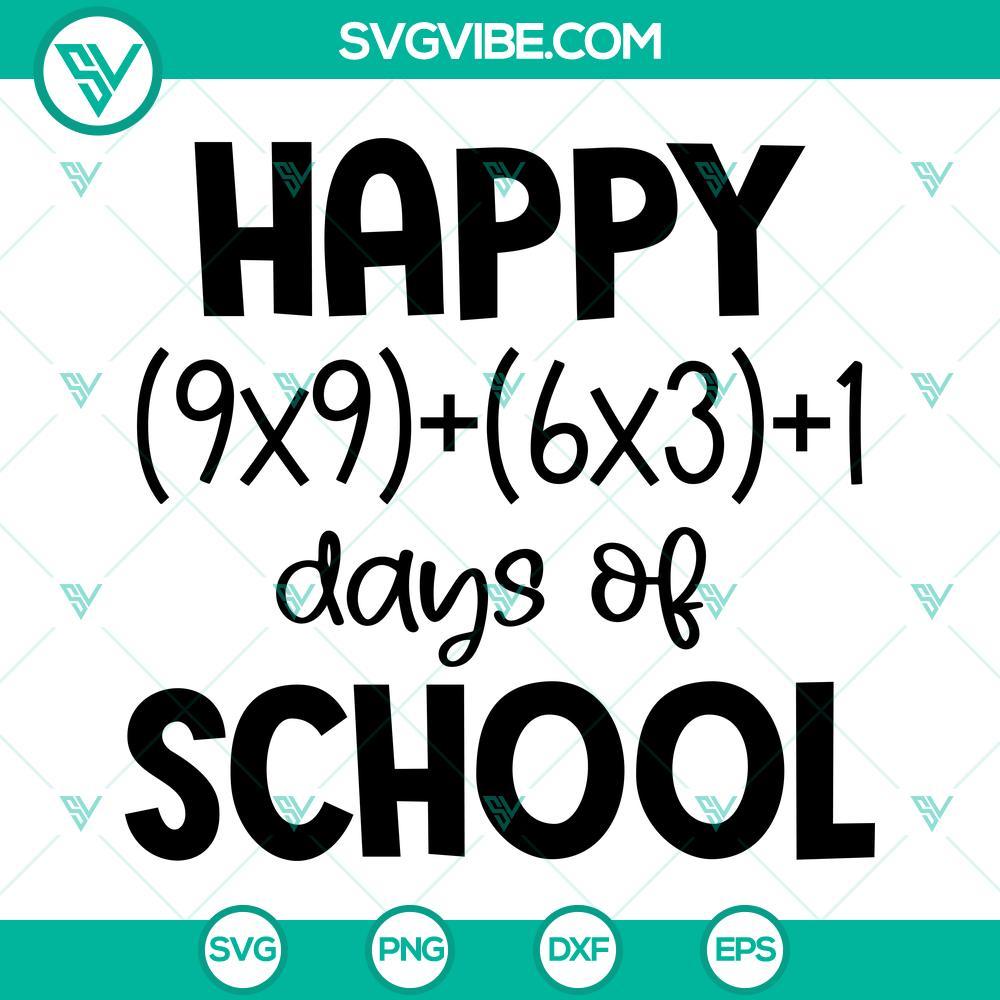 100 Days Of School Math SVG, Math Formula SVG, Happy Math 100 Days SVG 100 Days of School Math SVG images with math formulas and a cheerful "Happy Math 100 Days" text, available for download.