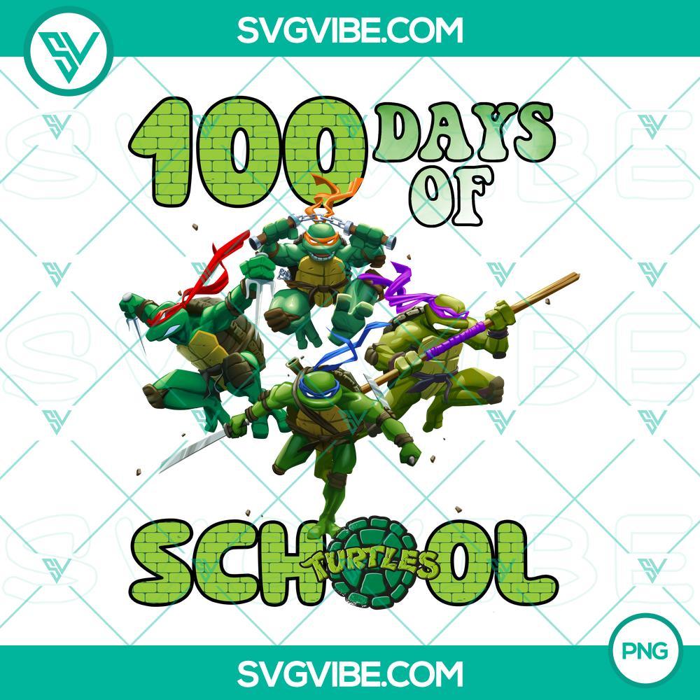100 Days Of School Ninja Turtles Png, 100th Day of School Png, Ninja Turtles Back To School Png 100 Days of School Ninja Turtles PNG for 100th Day of School featuring Back to School theme, ideal for educational resources.