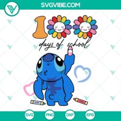 100 Days Of School Stitch SVG Download Bundle, Back To School SVG Image, Disney 3