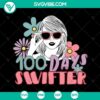 Taylor Swift themed 100 Days of School SVG and PNG files with happy designs for digital crafting and projects.