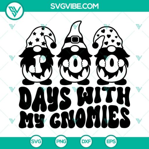 100 Days with My Gnomies SVG Files, Gnome SVG File, 100 Days of School SVG Download for crafting and DIY projects.