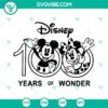 Disneyland 100th anniversary SVG files featuring Mickey and Minnie Mouse. Ideal for digital crafting projects.