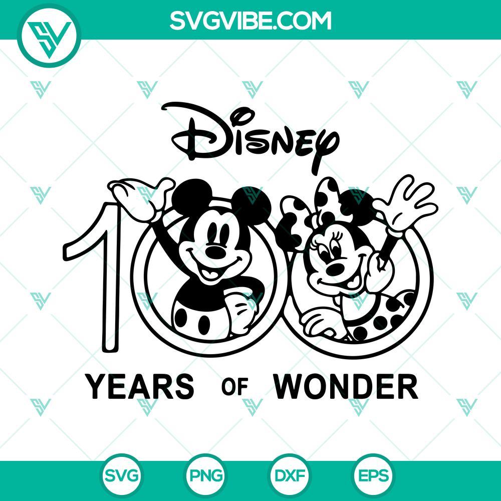100-years-of-wonder-mickey-minnie-svg-disneyland-100th-anniversary-svg-disneyworld-svg-png-dxf-eps-3-mockup.jpg Disneyland 100th anniversary SVG files featuring Mickey and Minnie Mouse. Ideal for digital crafting projects.