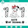 101 Days of School Dalmatian SVG file, featuring kindergarten themes for 100 days celebration. Cute and unique design.