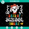 101 Days of School Dalmatian Dog SVG design with 100 days of school, perfect for crafters, in PNG, DXF, EPS formats for download.