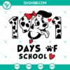 101 Days Of School Dalmatian SVG design perfect for kindergarten usage, downloadable in PNG and DXF formats.