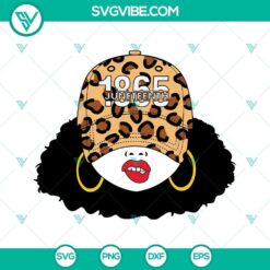 1865 Juneteenth Girl SVG bundle with Black Girl design, downloadable image perfect for Juneteenth celebration.