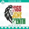 Juneteenth lion embroidery designs celebrating African American culture and heritage, 1865 themed pattern file for digital use.
