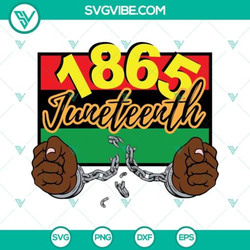 1865 Juneteenth SVG images featuring festive Juneteenth design elements for celebration and commemoration.