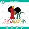 Peekaboo Girl Juneteenth themed SVG files for 1st celebration. Perfect for crafting projects.