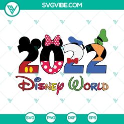 2022 Disney World SVG and Mickey Disney SVG File with Walt Disney World design, perfect for crafting projects and Disney lovers.
