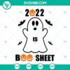 2022 Boo Sheet Halloween SVG design download with 2022 and Boo Sheet elements for festive crafts and projects.