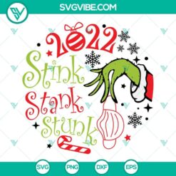 2022 Stink Stank Stunk ornament Christmas SVG download with festive holiday design.