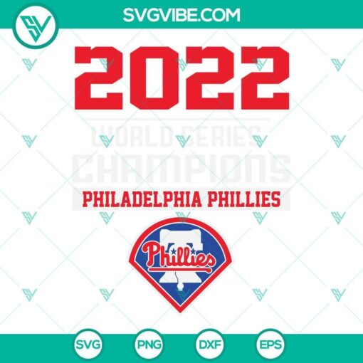 Vector SVG files of the Philadelphia Phillies celebrating as 2022 World Series Champions, perfect for fans' craft projects.