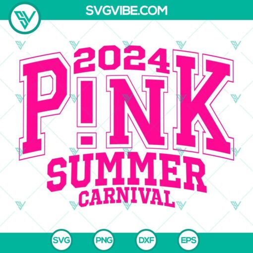 2024 Pink Summer Carnival SVG files for Cricut with P!nk tour inspired design in PNG DXF EPS formats.