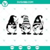 Three gnome characters smoking weed in a cartoon style SVG image set, featuring gnomes with joints. Perfect for high gnome-themed projects.