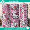 Hello Kitty Starbucks Coffee 20oz Tumbler wrap with 3D design, PNG file, ideal for personalizing a tumbler.