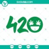 Smiley face weed SVG files with cannabis and marijuana designs. Funny and playful marijuana-themed image for digital use.