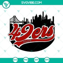 49ers 4 Life SVG File with San Francisco 49Ers logo in PNG, EPS, and DXF formats. Ideal for fans and merchandise.