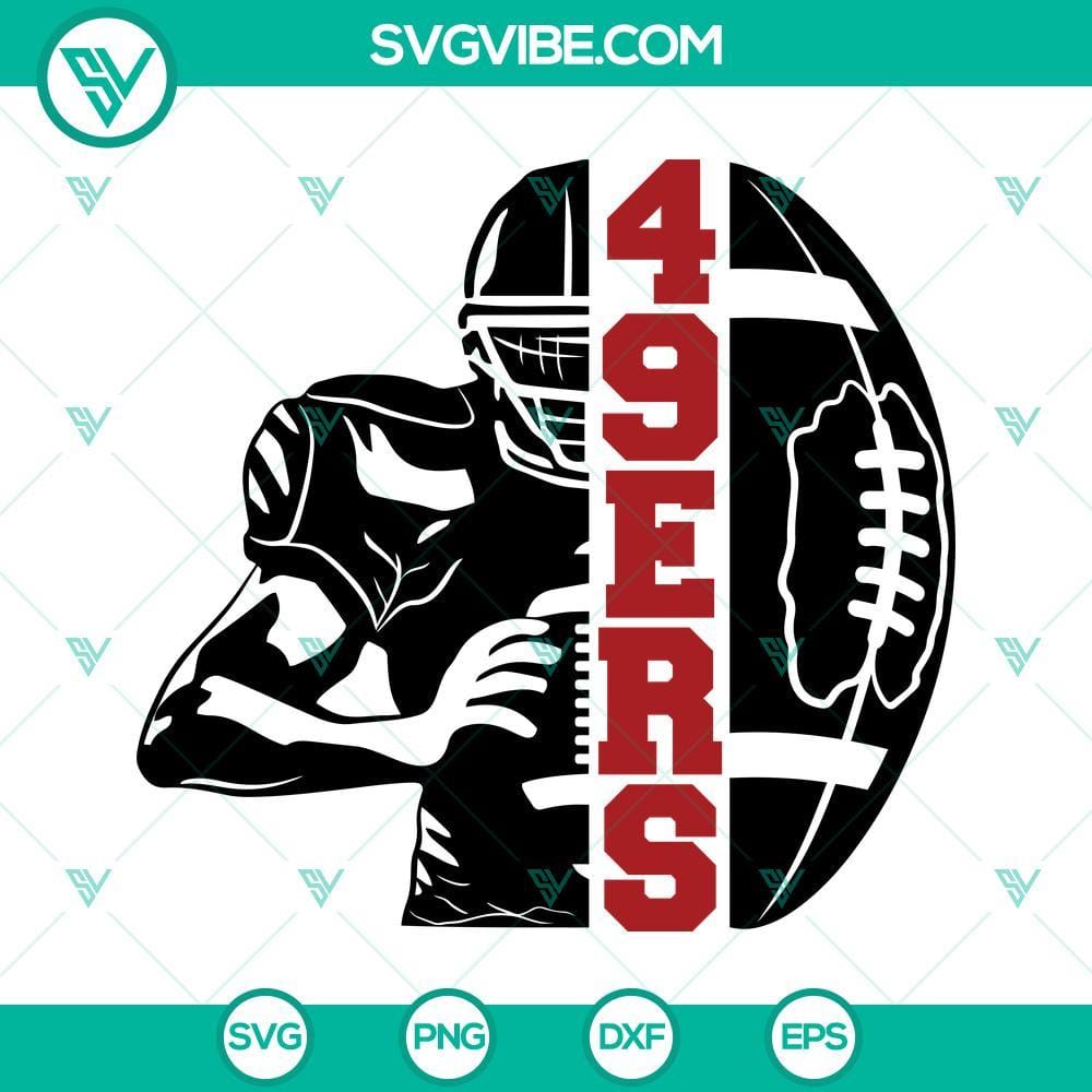 49ers-football-half-player-svg-49ers-team-svg-half-football-half-player-svg-football-season-svg-7-mockup.jpg 49ers football half player SVG files with team logo, ideal for sports-themed digital projects.