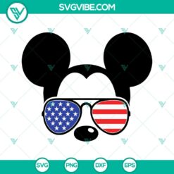 4th Of July Disney Mouse SVG Image, American Flag Sunglasses SVG Files, 2