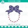 4th of July Minnie Bow embroidery designs with USA patriotic theme, perfect for celebrating Independence Day.