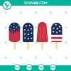 4th of July popsicle SVG design with patriotic elements like stars and stripes, perfect for celebrating America.