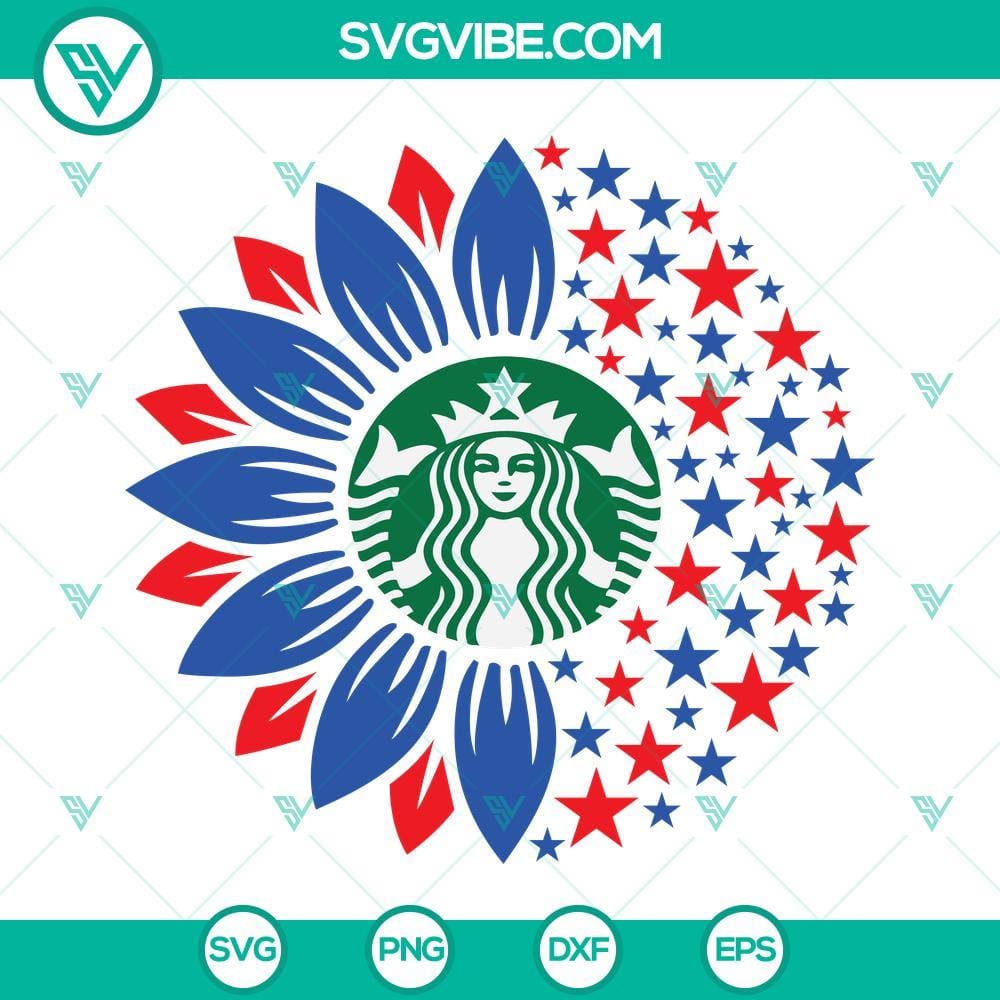4th-of-july-sunflower-star-starbucks-cup-svg-fourth-of-july-sunflower-starbucks-cup-svg-9-mockup.jpg 4th of July Sunflower Star Starbucks Cup SVG File with patriotic design for Fourth of July celebration.