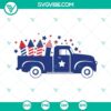 USA Fireworks Farmhouse SVG featuring 4th of July Truck design, perfect for Independence Day crafts and decorations.