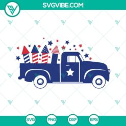 USA Fireworks Farmhouse SVG featuring 4th of July Truck design, perfect for Independence Day crafts and decorations.