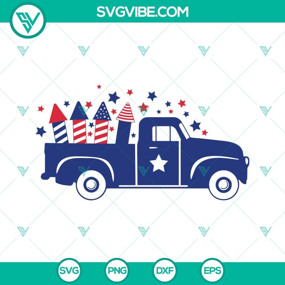 4th-of-july-truck-svg-usa-fireworks-farmhouse-svg-4th-of-july-svg-independence-day-svg-6-mockup.jpg USA Fireworks Farmhouse SVG featuring 4th of July Truck design, perfect for Independence Day crafts and decorations.