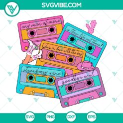 90s country cassette tapes SVG file with retro country and western design, perfect for vintage digital projects.
