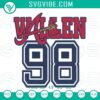 Embroidery designs of 98 Braves & Morgan Wallen, perfect mix of baseball & country music motifs. Instant download.