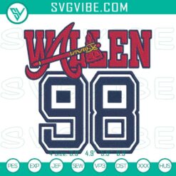 Embroidery designs of 98 Braves & Morgan Wallen, perfect mix of baseball & country music motifs. Instant download.