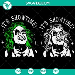 Beetlejuice It's Showtime SVG file. Bold and spooky Beetlejuice design perfect for Halloween crafts.