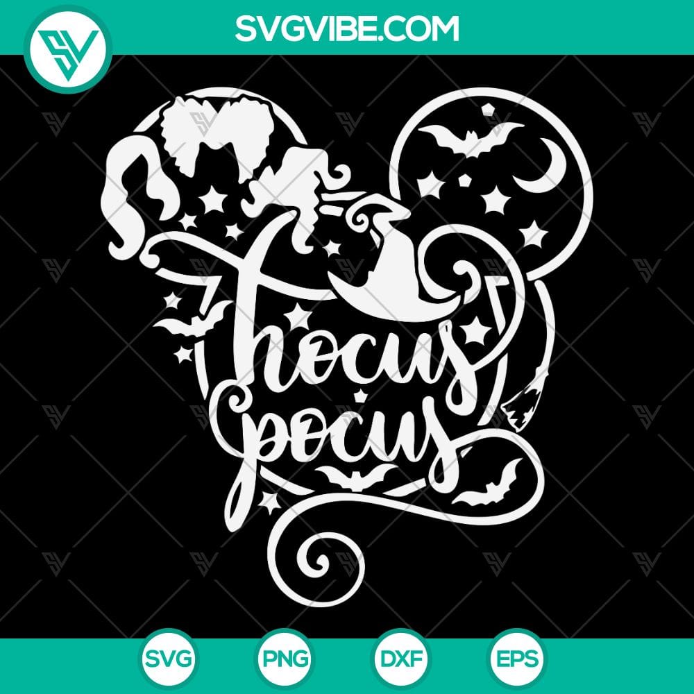 Disney Mickey Head Hocus Pocus SVG Files, Disney Halloween SVG Download Disney Mickey Head Hocus Pocus SVG Files for Halloween, Download Disney-themed SVG designs.