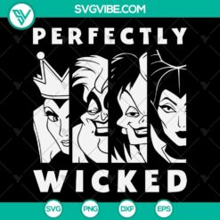 Perfectly wicked Halloween SVG featuring a wicked witch design inspired by Disney. Great for spooky crafts and decorations.