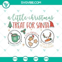 A festive Cookies for Santa tray SVG featuring a little Christmas treat, ideal for holiday crafts and projects.