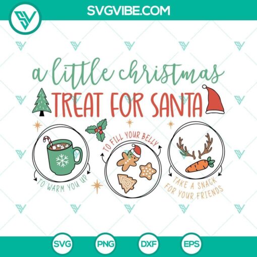 A festive Cookies for Santa tray SVG featuring a little Christmas treat, ideal for holiday crafts and projects.