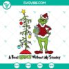 Real Grinch and Stanley SVG file design with Grinch stealing Christmas tree, perfect for holiday crafts and decorations.