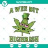 Weed themed SVG download featuring a Cannabis Leaf Leprechaun design, perfect for St. Patrick's Day projects.