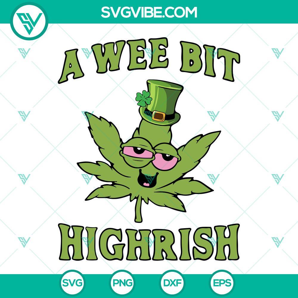 a-wee-bit-highrish-svg-cannabis-leaf-leprechaun-svg-weed-marijuana-svg-funny-st-patricks-day-svg-png-dxf-eps-8-mockup-1.jpg Weed themed SVG download featuring a Cannabis Leaf Leprechaun design, perfect for St. Patrick's Day projects.
