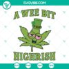 Funny 420 Weed Marijuana SVG file with Irish theme, featuring 4 leaf clover. Perfect for St. Patrick's Day designs.