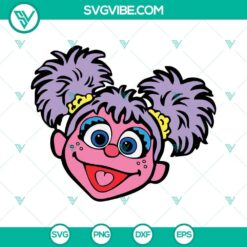 Abby Cadabby Face SVG Image, Abby Cadabby Sesame Street SVG File PNG DXF EPS