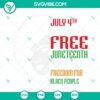 Afro Girl SVG design with Juneteenth and July 4th statement, empowering Black history theme.