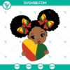 SVG design of Afro girl with heart, Black girl download, African American SVG file. Ideal for crafts, shirts, and decor.