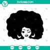 Afro Woman SVG bundle with curly hair, Black Queen design, African theme. Ideal for crafting projects.