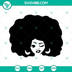 Afro Woman SVG bundle with curly hair, Black Queen design, African theme. Ideal for crafting projects.