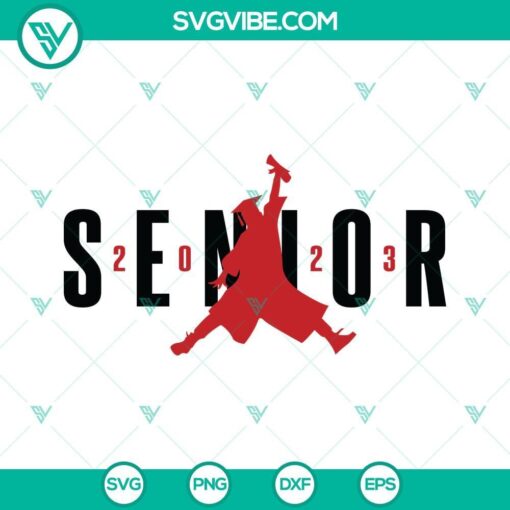 Air Senior 2023 SVG graphic for Class of 2023 graduates, available for download. Great for celebrating your 2023 graduation with this SVG file.