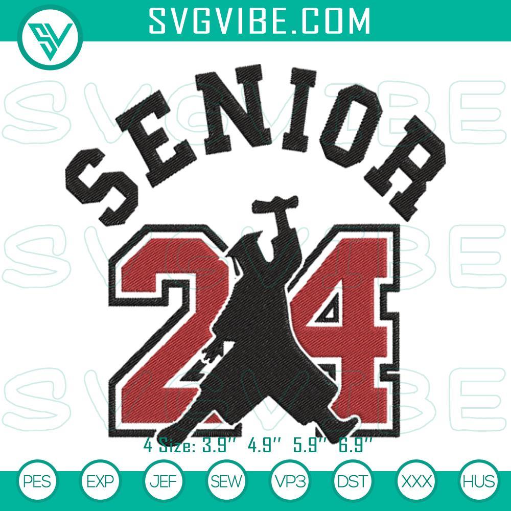 Air Senior 24 Embroidery Designs, Senior Class Of 2024 Embroidery Pattern Files Class of 2024 senior embroidery designs featuring "Air Senior 24" pattern, perfect for senior graduation projects.